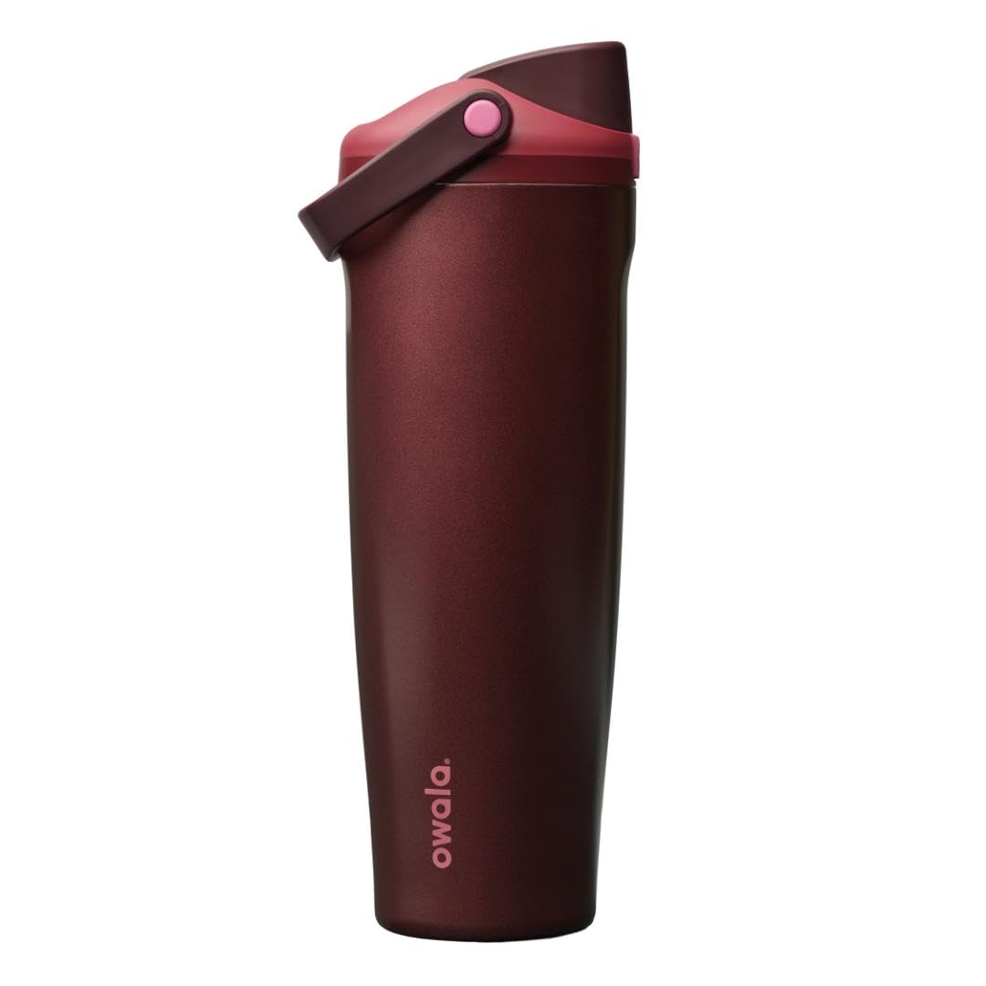 Owala FreeSip Sway Insulated Stainless Steel Water Bottle with Two-Way Spout, Built-In Straw and Bucket Handle, Made for Travel, School, and Sports, 40oz, BPA Free, Leak Proof, Iced Breeze