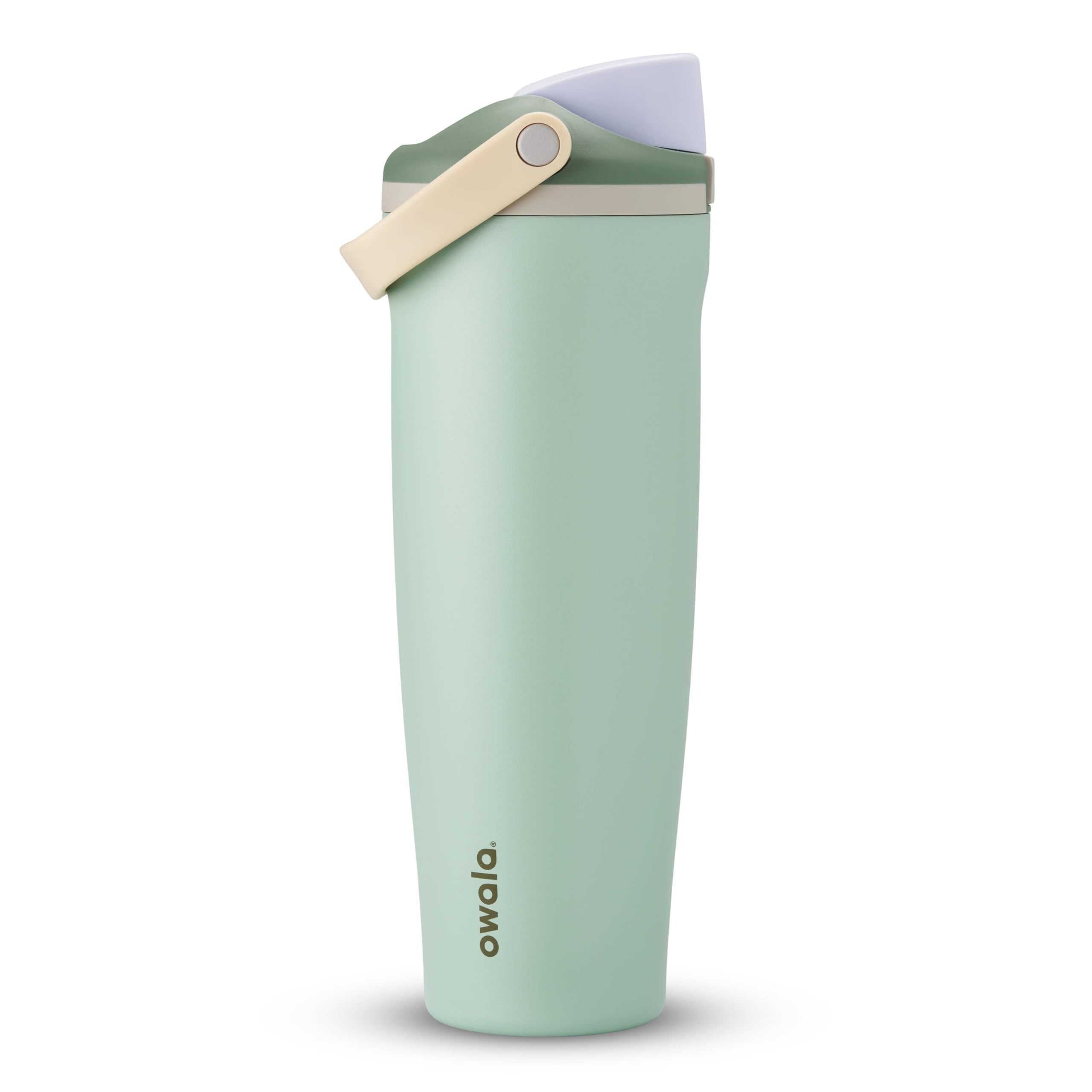 Owala FreeSip Sway Insulated Stainless Steel Water Bottle with Two-Way Spout, Built-In Straw and Bucket Handle, Made for Travel, School, and Sports, 40oz, BPA Free, Leak Proof, Iced Breeze