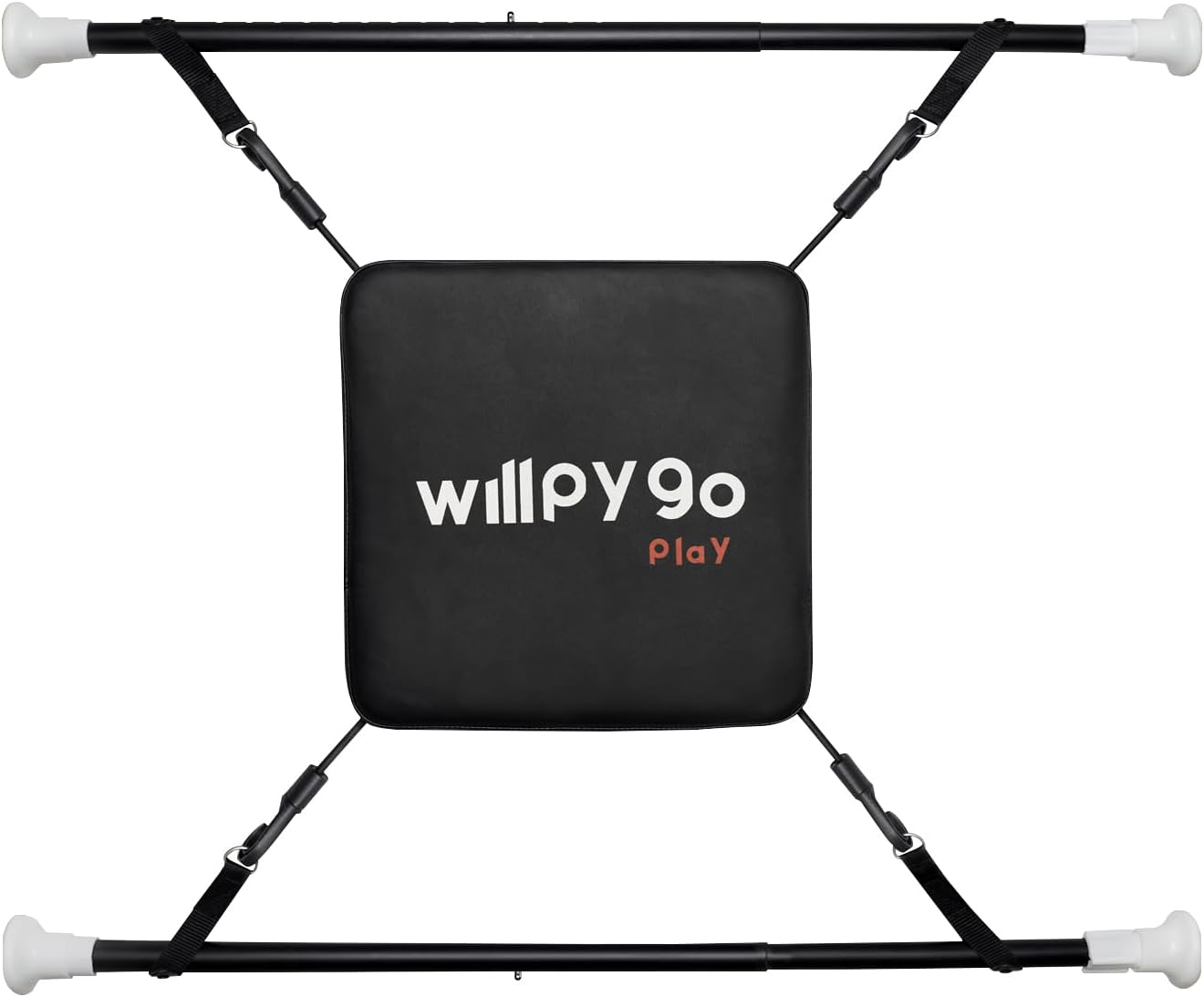 Doorway Punching Bag Mini Portable Boxing Bag Apartment Friendly Workouts Aerobic Exercise Stress Relief Boxing accessories Speed Bag Stand Sports Fitness Workout Equipment 28"-36" Size Black