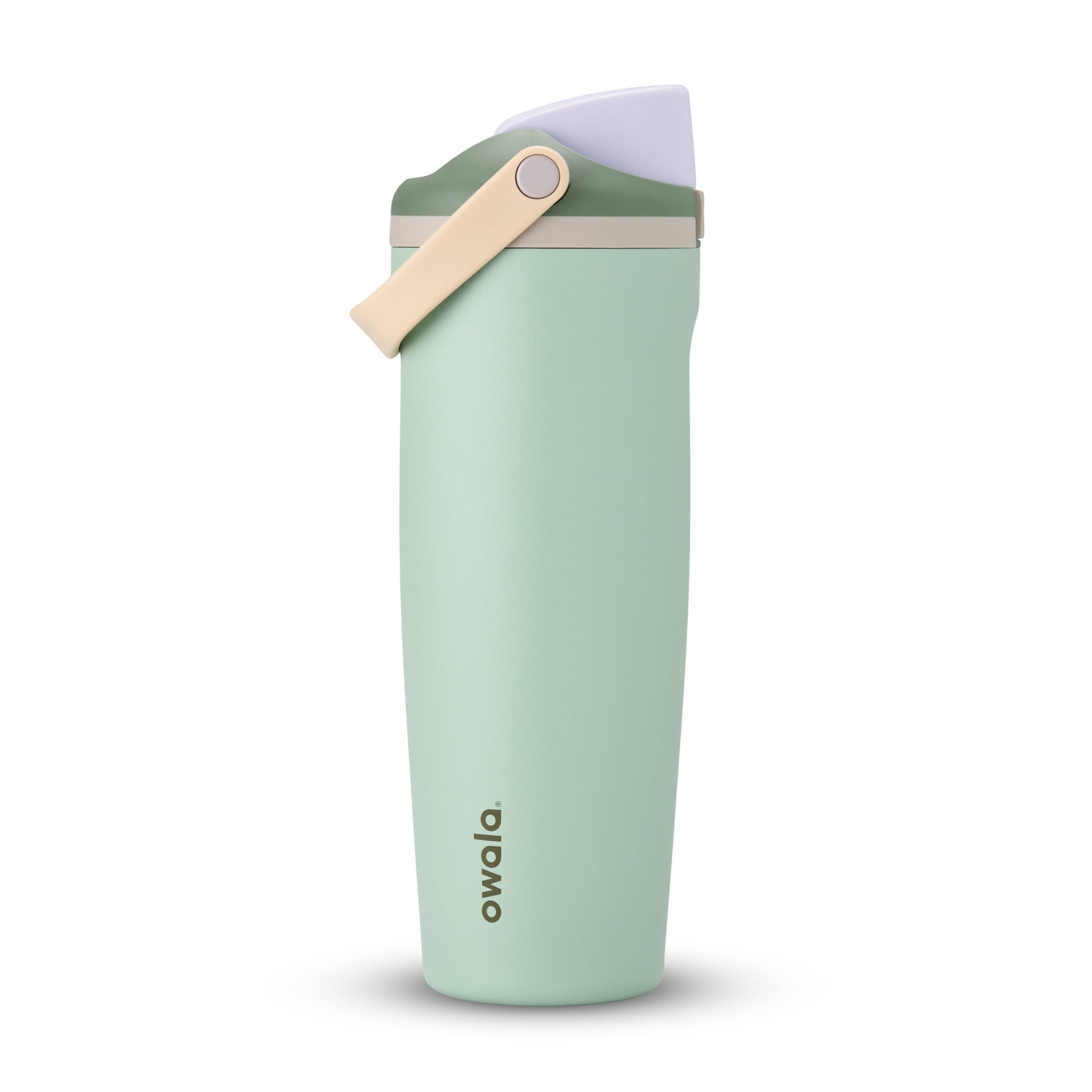 Owala FreeSip Sway Insulated Stainless Steel Water Bottle with Two-Way Spout, Built-In Straw and Bucket Handle, Made for Travel, School, and Sports, 40oz, BPA Free, Leak Proof, Iced Breeze