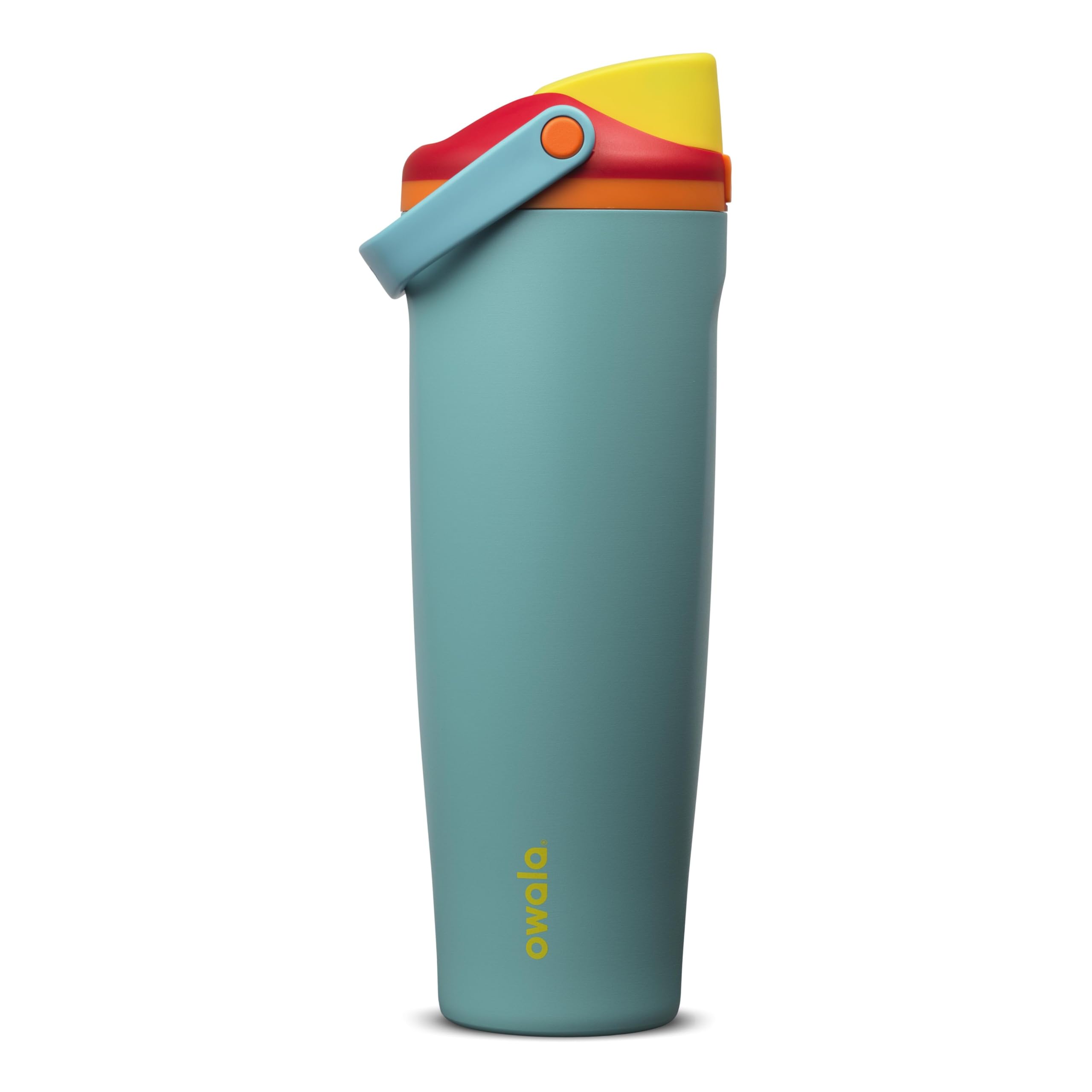 Owala FreeSip Sway Insulated Stainless Steel Water Bottle with Two-Way Spout, Built-In Straw and Bucket Handle, Made for Travel, School, and Sports, 40oz, BPA Free, Leak Proof, Iced Breeze