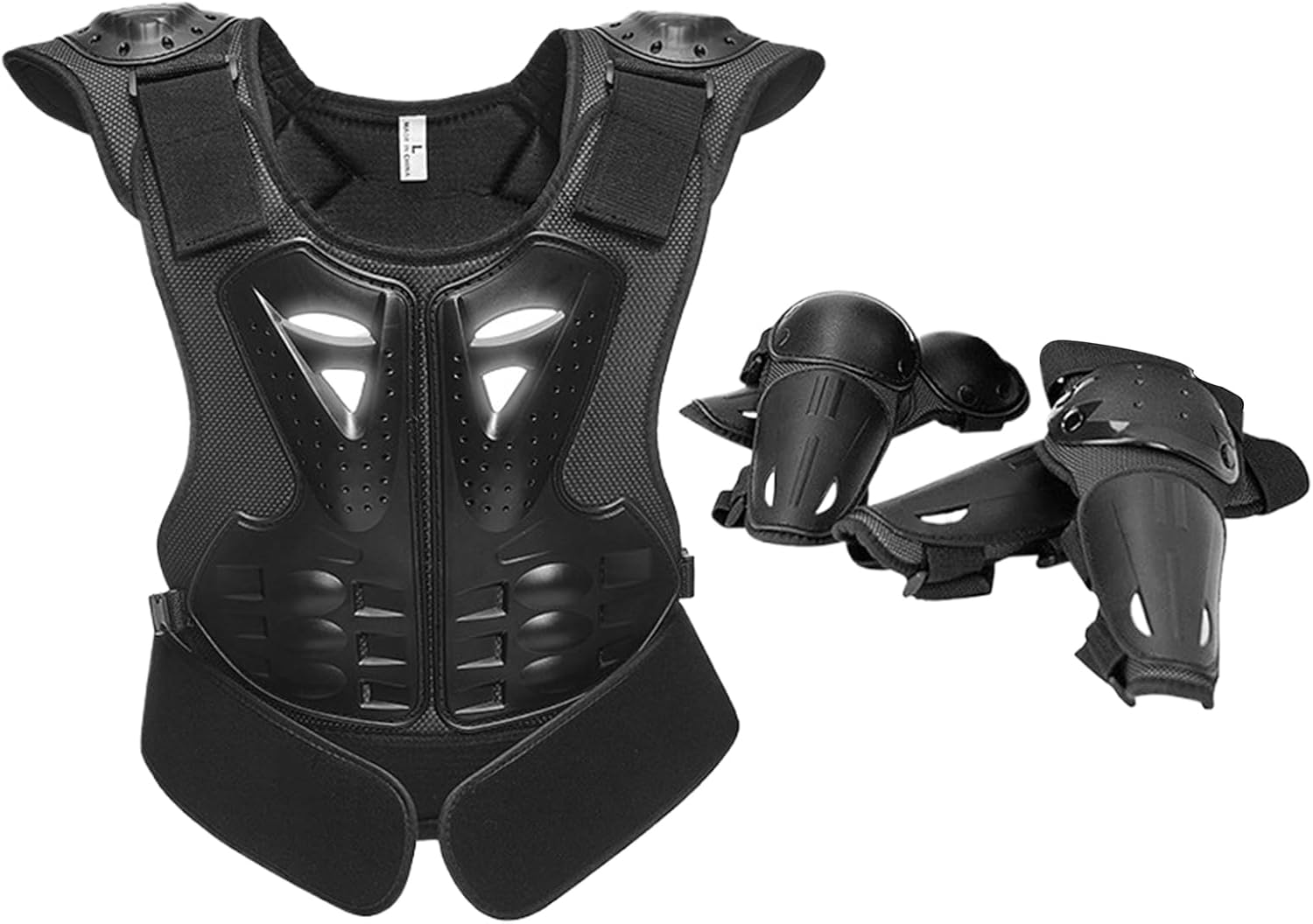Motocross Gear - Thoracic Protector with Knee and Elbow Protectors | Motorcycle Riding Gear for Boys and Girls 8-15 Years Old Motorcycle Bike Ski Skating
