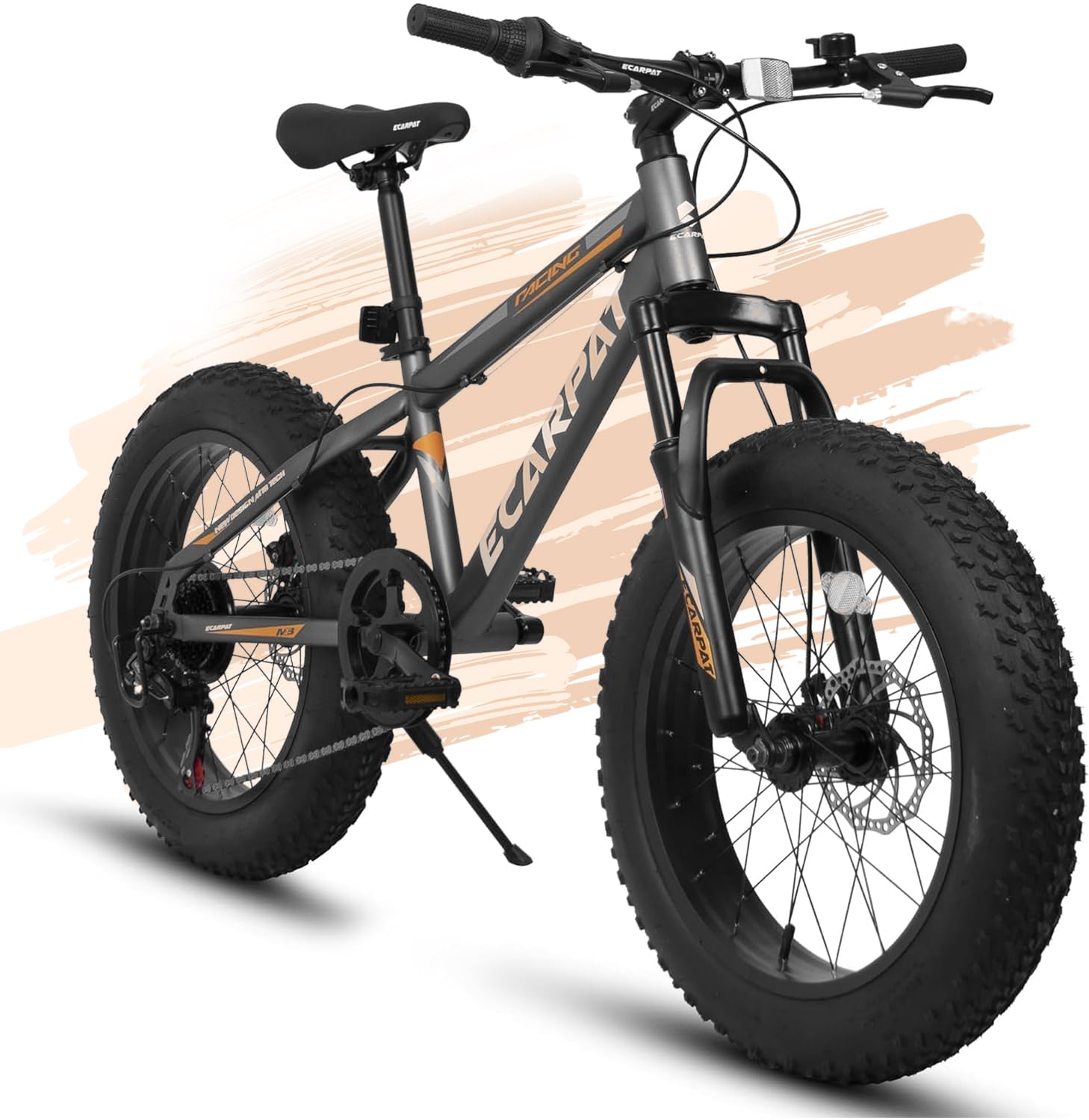 20x4 Inch Fat Tire Mountain Bike,Dual Disc Brakes Suspension Fork, 7-Speed Boys Girls Mountain Bikes, All Terrain Kids Mountain Bikes for Boys and Girls 8-15 Years Old