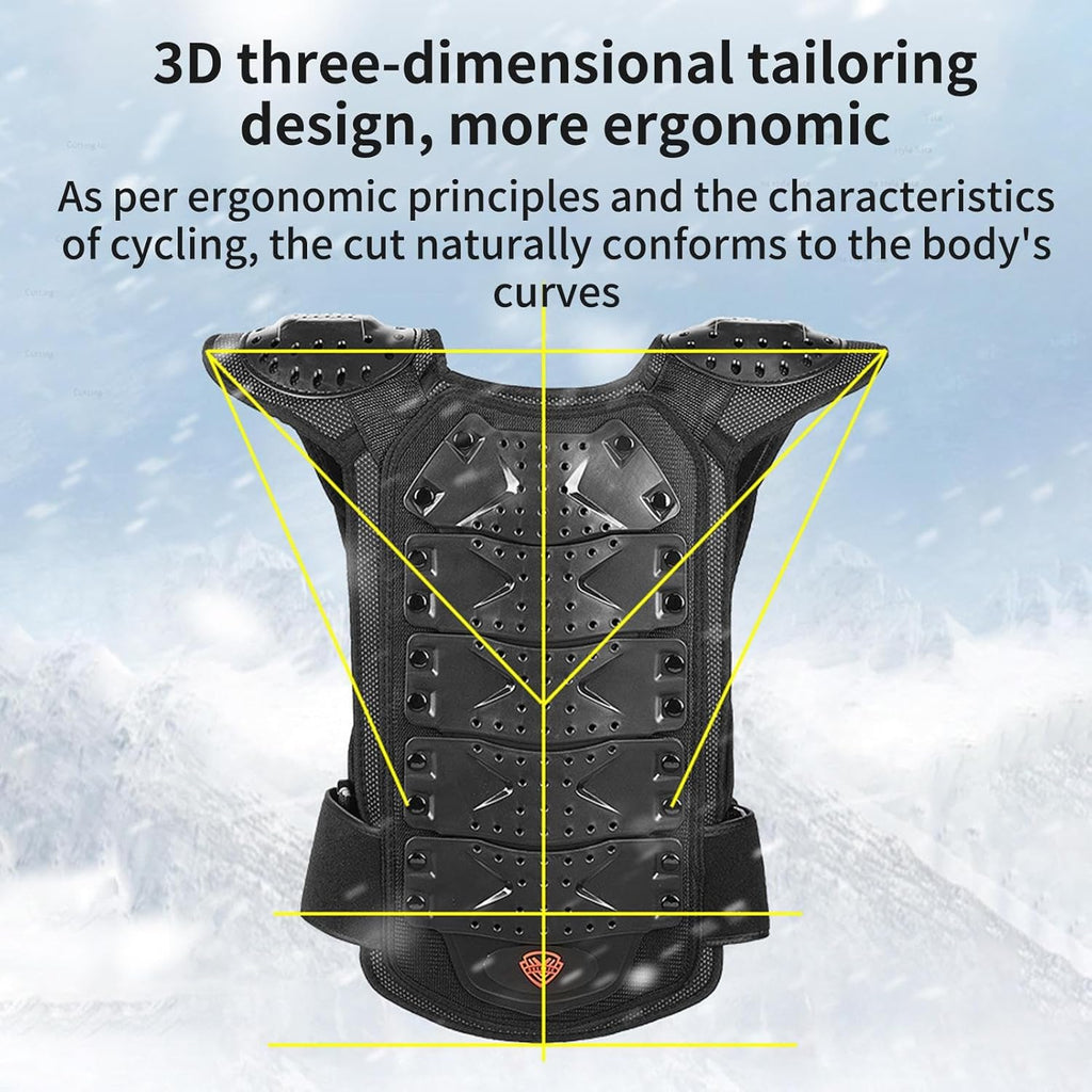 Motocross Gear - Thoracic Protector with Knee and Elbow Protectors | Motorcycle Riding Gear for Boys and Girls 8-15 Years Old Motorcycle Bike Ski Skating