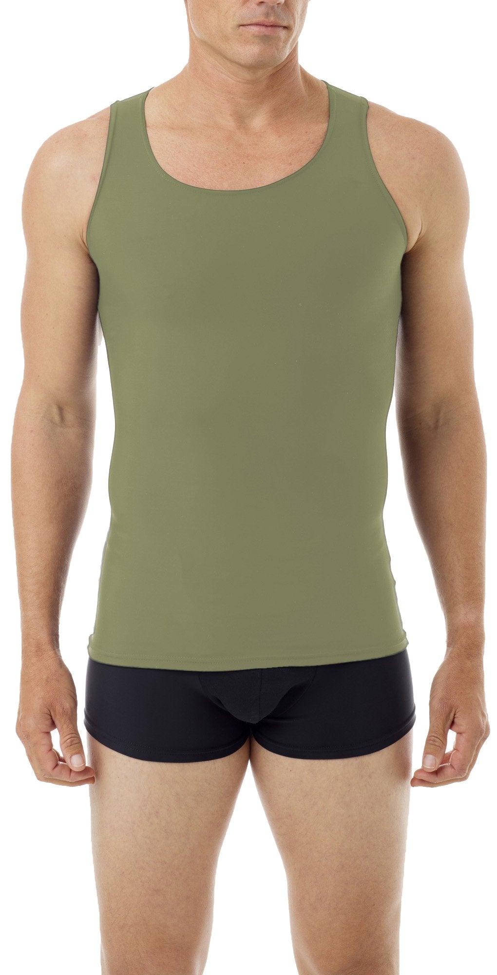 Underworks Mens Microfiber High Performance Compression Tank for Workouts, Sports Training and Shaping 3-Pack