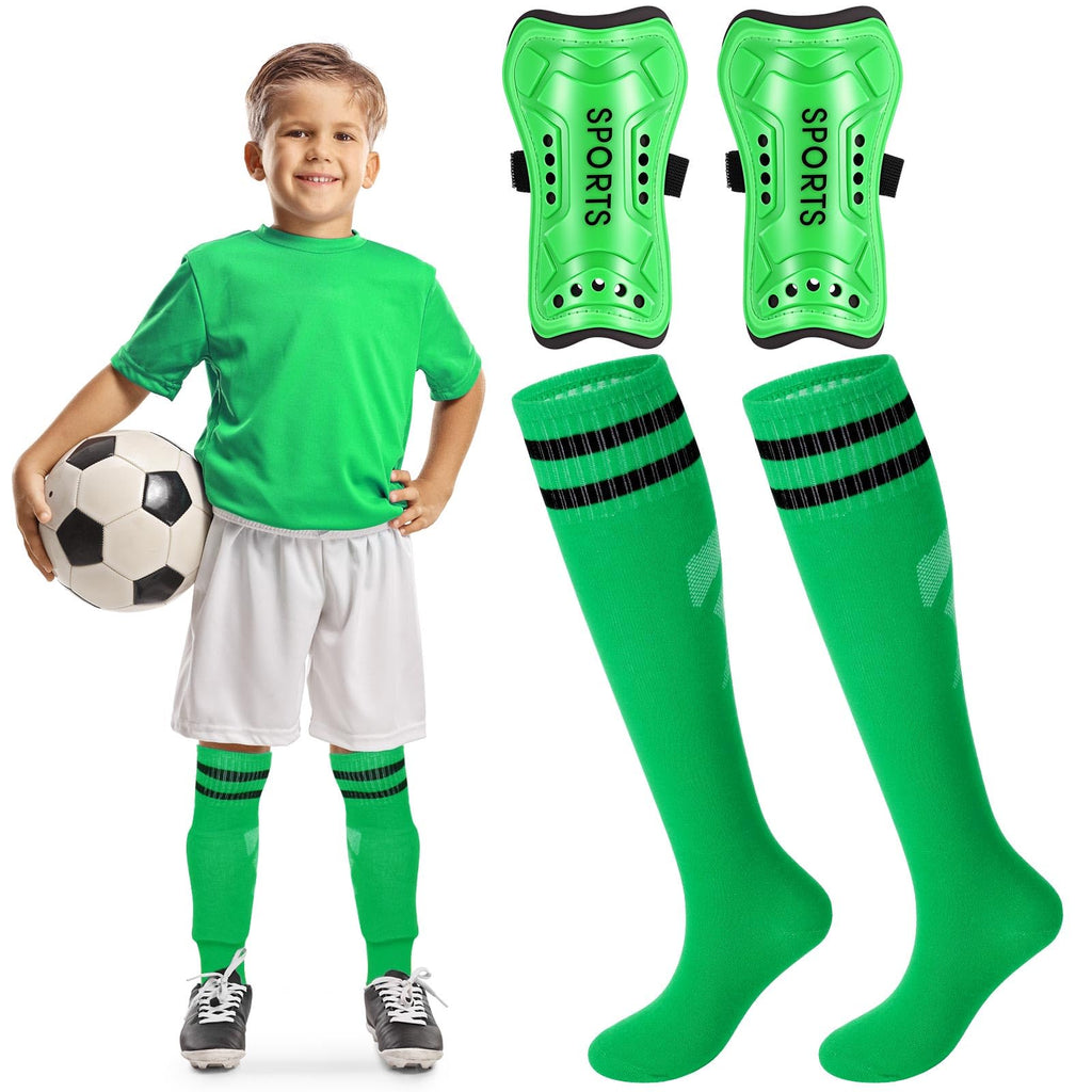 Syhood Soccer Shin Guards and Socks for Toddler Kids Youth, Lightweight Soccer Shin Pads Protective Defender Gear for 3-5, 5-10, 10-15 Years Old Children Teen Boys Girls Sports Game