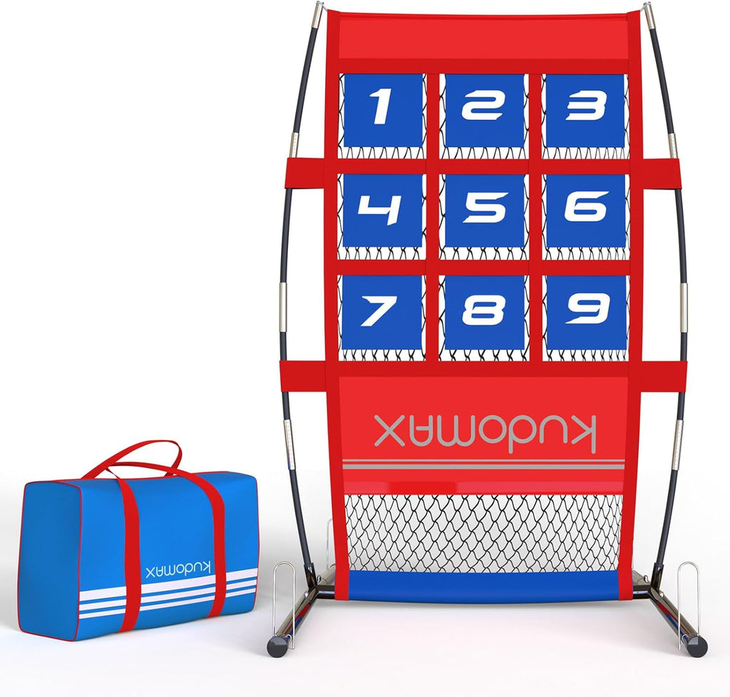 Baseball & Softball Pitching Target and Kids Football Throwing，Strike Zone Target for Pitching Net, Can be Quickly Installed and Disassembled,with Carrying Bag