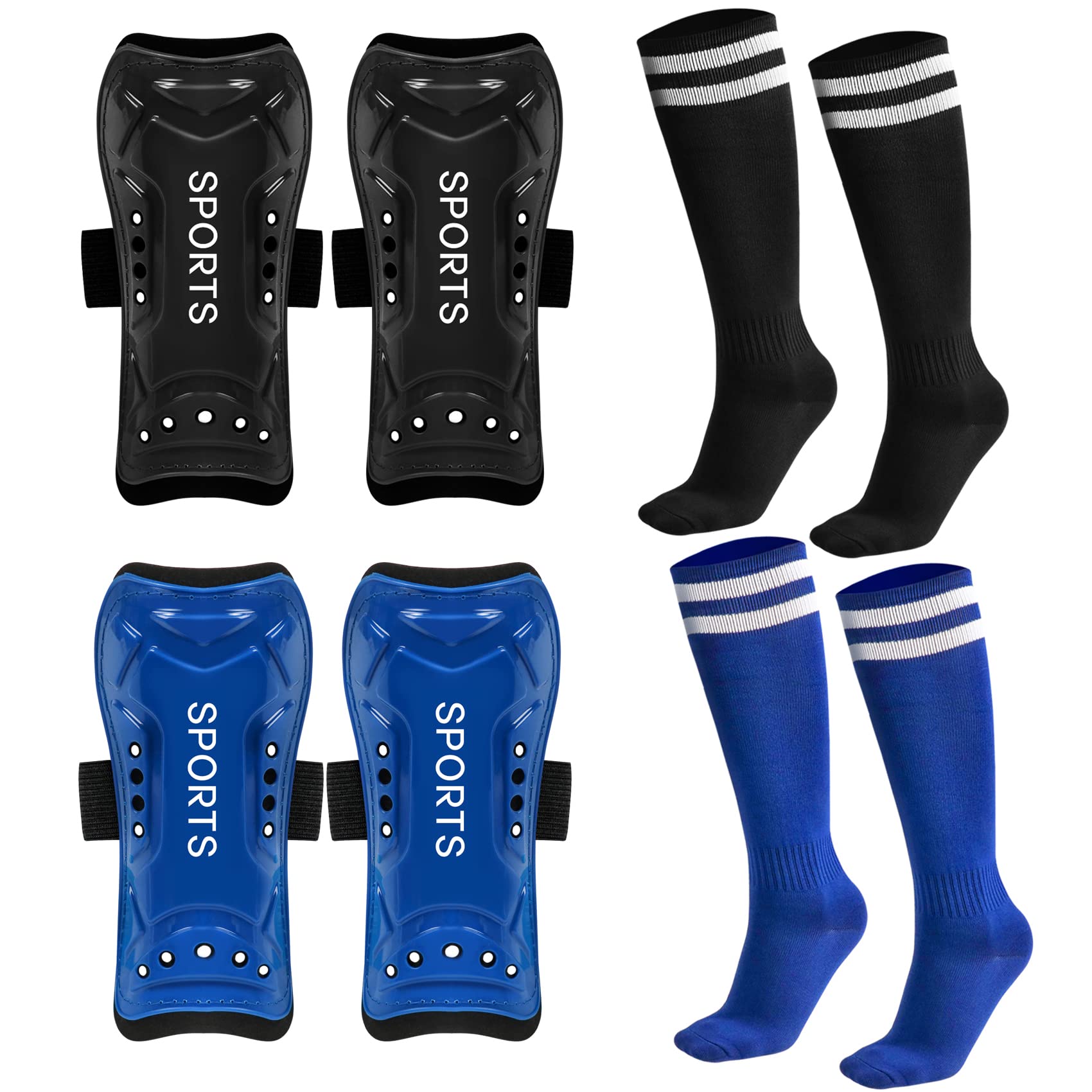 Soccer Shin Guards, Youth Soccer Shin Pads, Breathable and Lightweight Child Calf Protective Gear Soccer Equipment for 3-15 Years Old Boys Girls Toddler Kids Teenagers