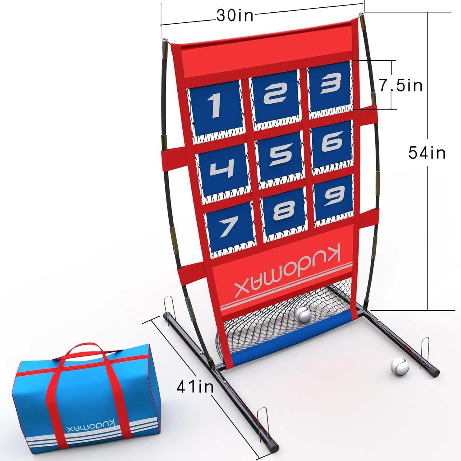Baseball & Softball Pitching Target and Kids Football Throwing，Strike Zone Target for Pitching Net, Can be Quickly Installed and Disassembled,with Carrying Bag
