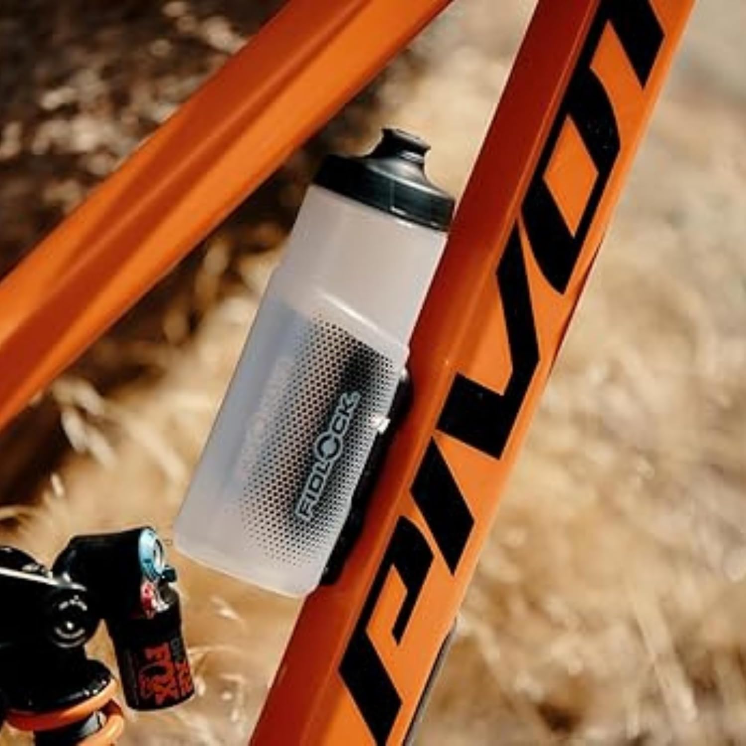 FIDLOCK Twist Bottle 600ml/21oz + Base Systems | New Leak-Proof, Self-Sealing Bottle Cap | Bike Water Bottle Holder with No Screws & Attached Bottle | Cage Free Magnetic Rack