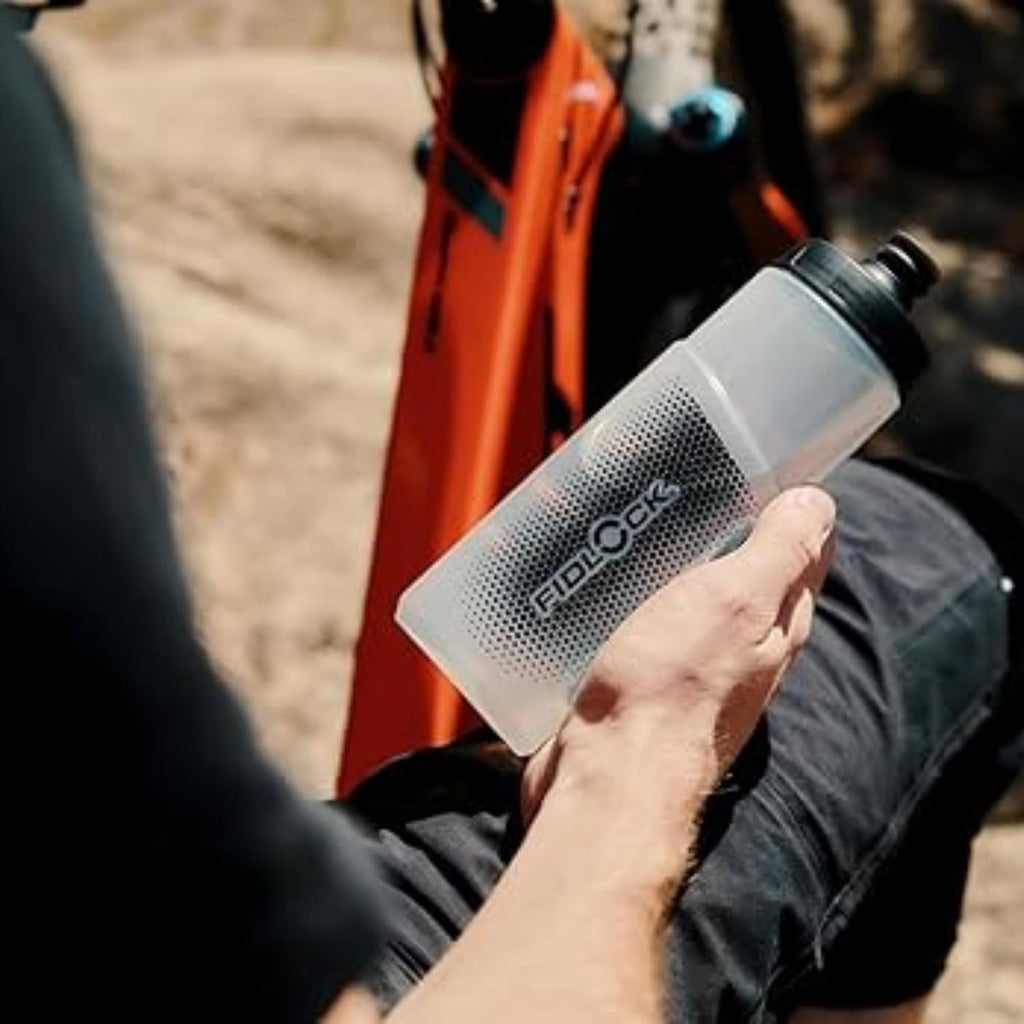 FIDLOCK Twist Bottle 600ml/21oz + Base Systems | New Leak-Proof, Self-Sealing Bottle Cap | Bike Water Bottle Holder with No Screws & Attached Bottle | Cage Free Magnetic Rack
