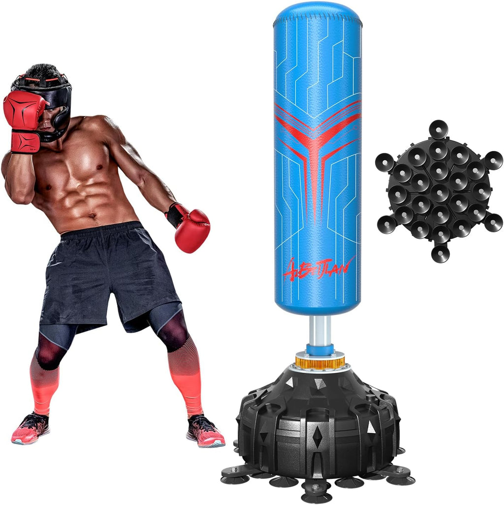 Freestanding Punching Bag,with Boxing Gloves Heavy Boxing Bag with Suction Cup Base for Adult - Boxing Training Equipment Kickboxing Bags for Training MMA Muay Thai Fitness Home Gym