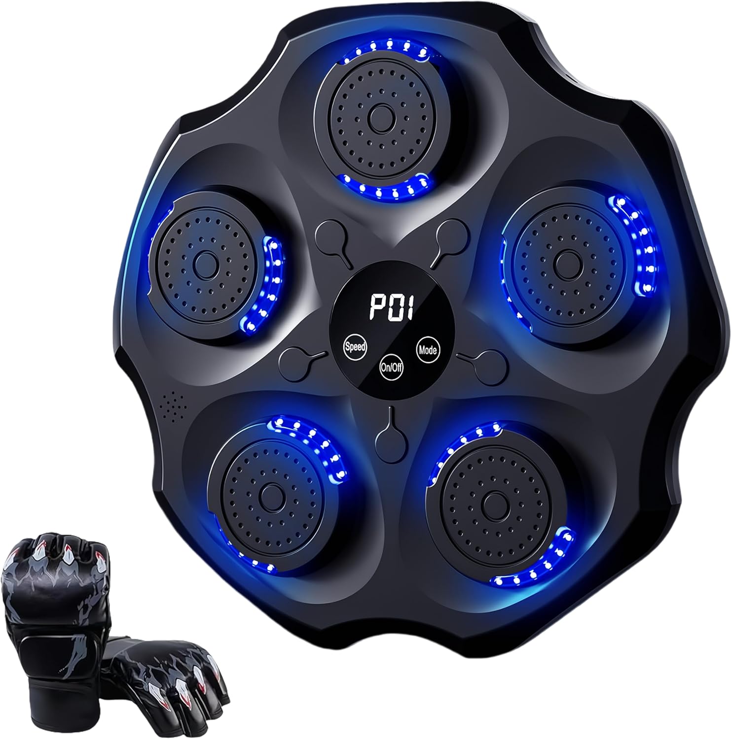 Music Boxing Machine, Smart Bluetooth Music Punching Machine with Gloves, Large Size Wall Mounted Electronic Boxing Target for Adults Kids, 9 Modes & 9 Speeds