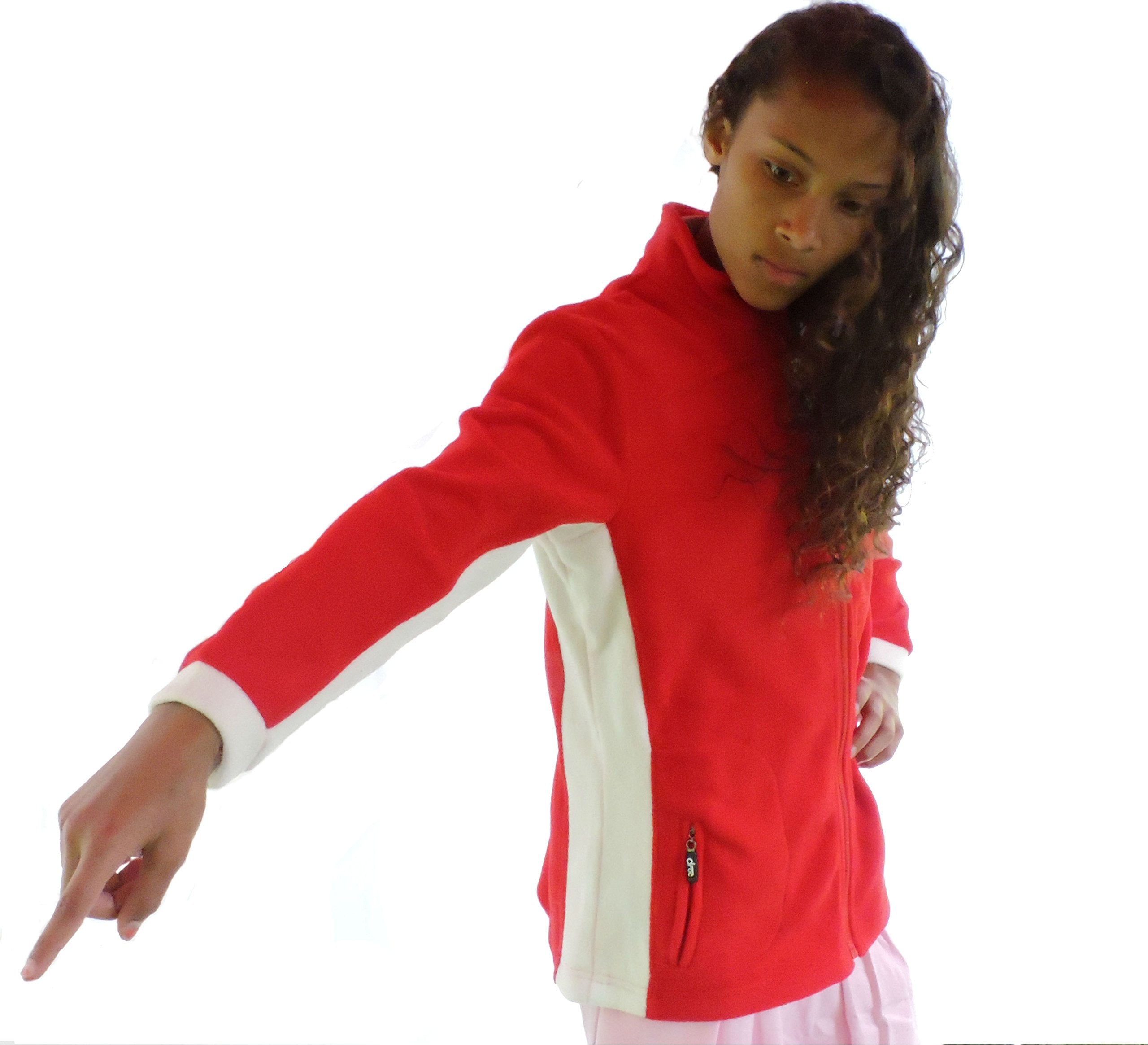 Lady E Junior Girls Red & White Polar Fleece