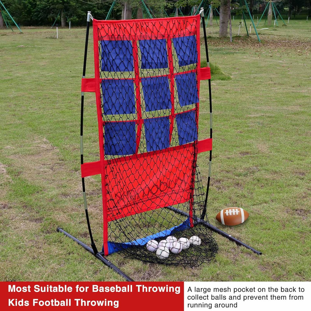Baseball & Softball Pitching Target and Kids Football Throwing，Strike Zone Target for Pitching Net, Can be Quickly Installed and Disassembled,with Carrying Bag