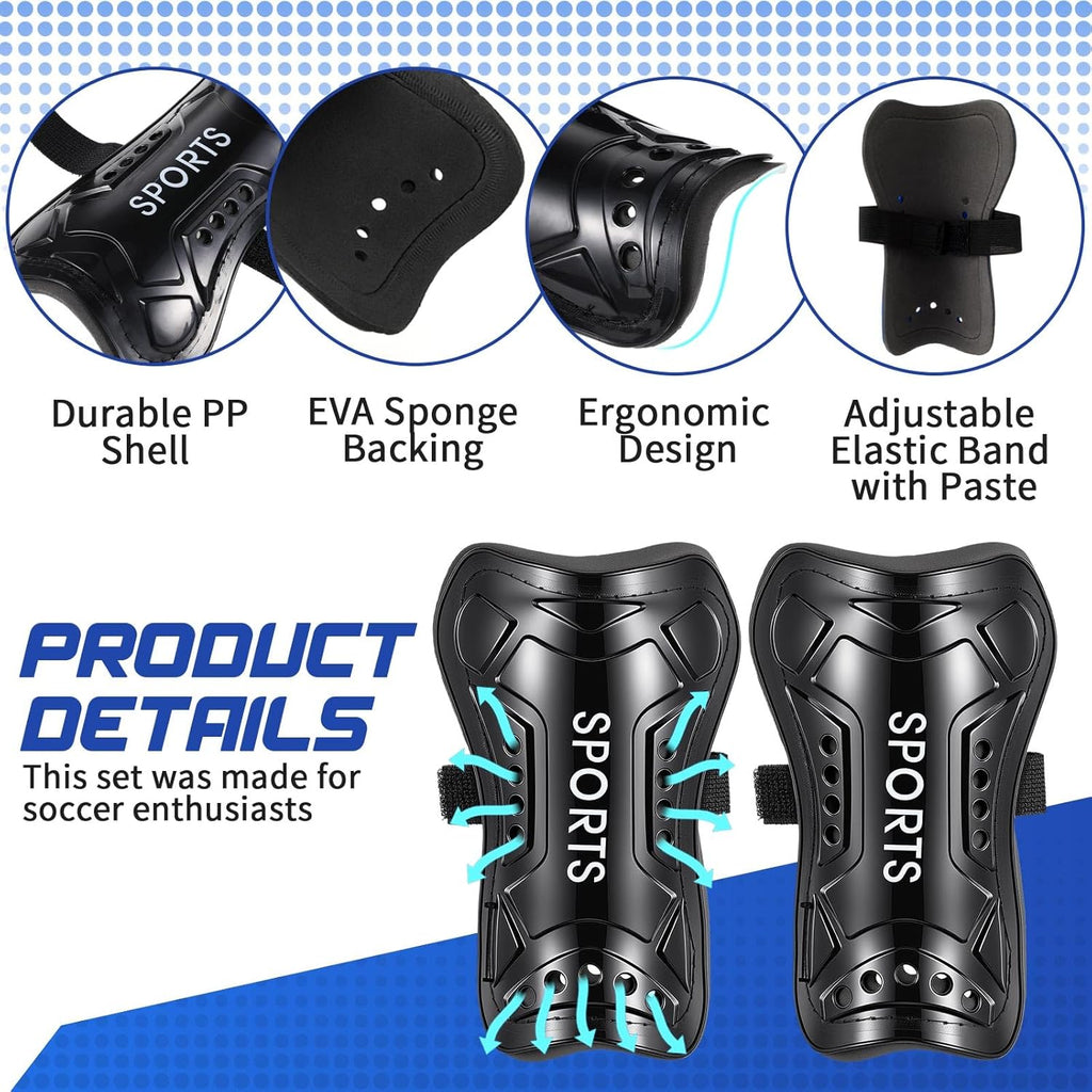 Syhood Soccer Shin Guards and Socks for Toddler Kids Youth, Lightweight Soccer Shin Pads Protective Defender Gear for 3-5, 5-10, 10-15 Years Old Children Teen Boys Girls Sports Game