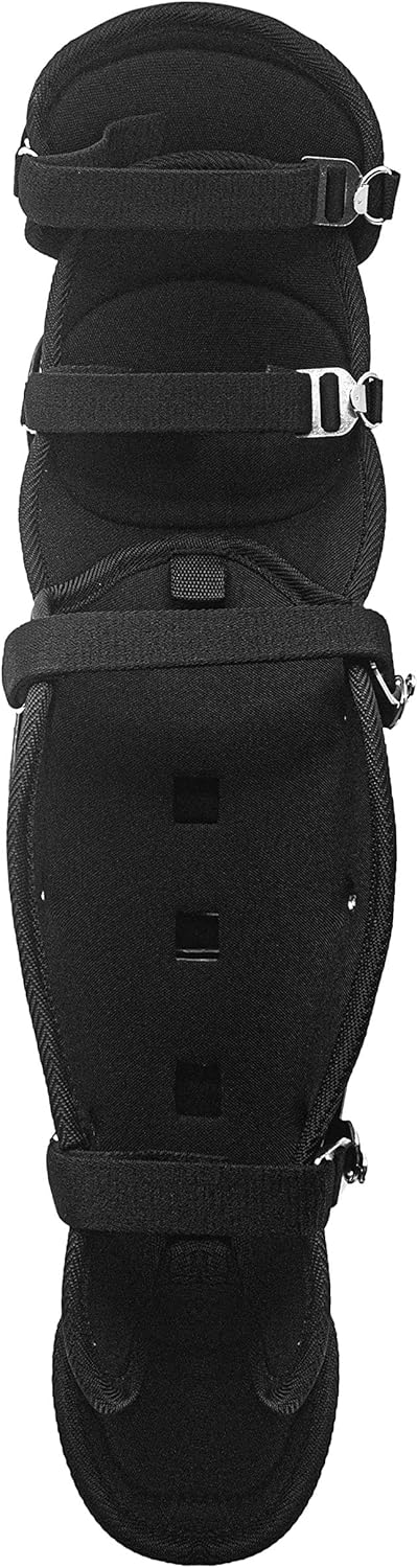 Champion Sports 14.5"L Double Knee Full Wing Shin Guards with Wrap-around Padding and Removable Second Toe - Ages: 12-16