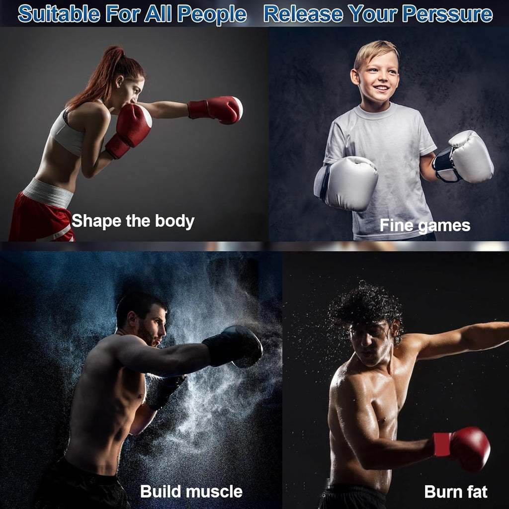 Music Boxing Machine, Ideal Gifts for Adults, Teens, Kids, Wall Mounted Electronic Bluetooth Punching Target with Boxing Gloves, Fun Boxing Games for Home