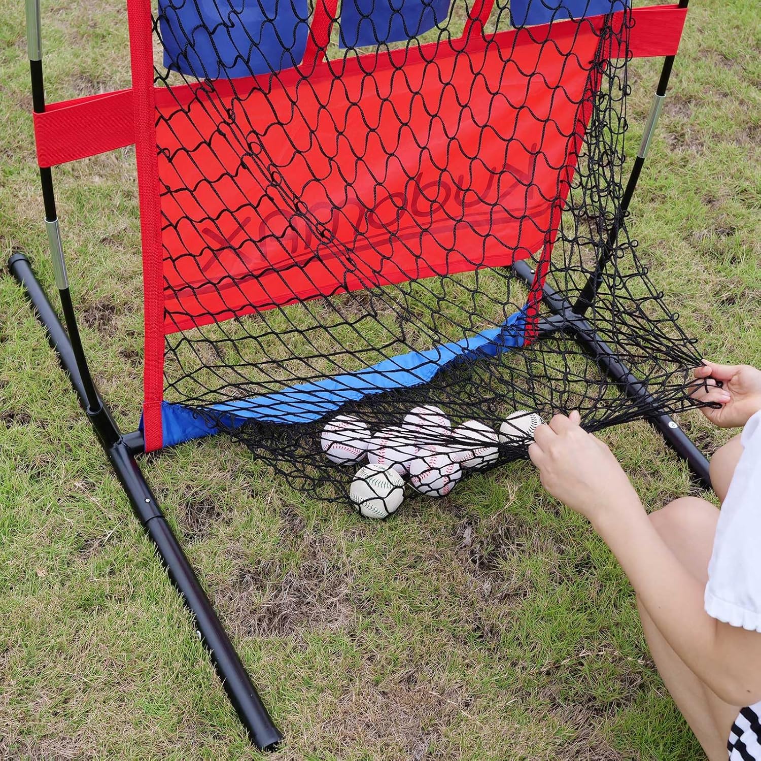 Baseball & Softball Pitching Target and Kids Football Throwing，Strike Zone Target for Pitching Net, Can be Quickly Installed and Disassembled,with Carrying Bag